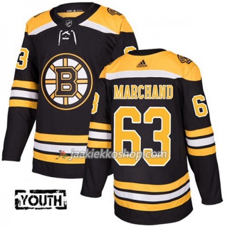 Lapsille NHL Boston Bruins Pelipaita Brad Marchand 63 Adidas 2017-2018 Musta Authentic